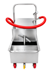 CyperEra L-302 43L Commercial Oil Filter Cart, 220V Stainless Steel