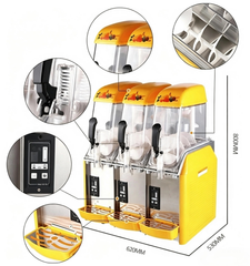 CyperEra ITO360 36L Triple Bowl Slush Machine, 1100W