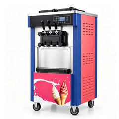 CyperEra 8226 floor standing soft serve ice cream machine, left side view, white background