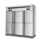 Commercial Stainless Steel Six Doors Refrigerator Upright Chiller Display Fridge Baking Drink Beverage Refrigerator