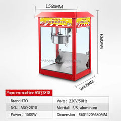 High Quality Professional Automatic Electric Popcorn Maker Machine