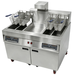 ASQ-146L Commercial Deep Fryer, Factory Direct Sale, Built-in Automatic Oil Filtration System