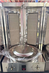 CyperEra CG‑25 Small Gas Shawarma Machine, 2 Burners Tabletop Doner Kebab Gyro Grill