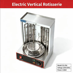 CyperEra CG‑25A Electric Vertical Shawarma Grill, Tabletop Doner Kebab Machine