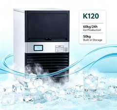 K120 Intelligent Commercial Ice Maker with Adjustable Silent Ice Thickness High Productivity Energy Saving