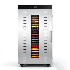 CyperEra 24H Commercial Food Dehydrator 24-Tray Stainless Steel Dryer