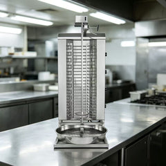 CyperEra CG‑860 10.8KW Electric Vertical Shawarma Grill, Commercial Doner Kebab Machine with Manual Lifting Crank