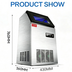 CyperEra ITO90PF 45kg Commercial Ice Cube Machine, 240W