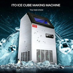 CyperEra ITO90PF 45kg Commercial Ice Cube Machine, 240W
