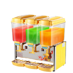 CyperEra Three Tank Commercial Juice Dispenser 15L x3, 530W