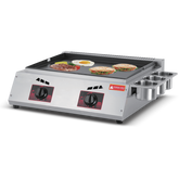 Commercial Stainless Steel Full Flat Top Gas Double Bunrner Griddle Counter Top Gas Griddle Machine