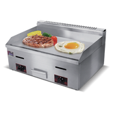 Portable Stainless Steel Counter Top Non-stick Plate Gas Teppanyaki Grill Griddle Equipment for Restaurant