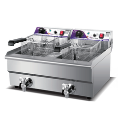 CE -132V Hot Products Motorized Temperature Controlled Continuous Electric Fryers Are Used in Street Food or Food Carts for Smes