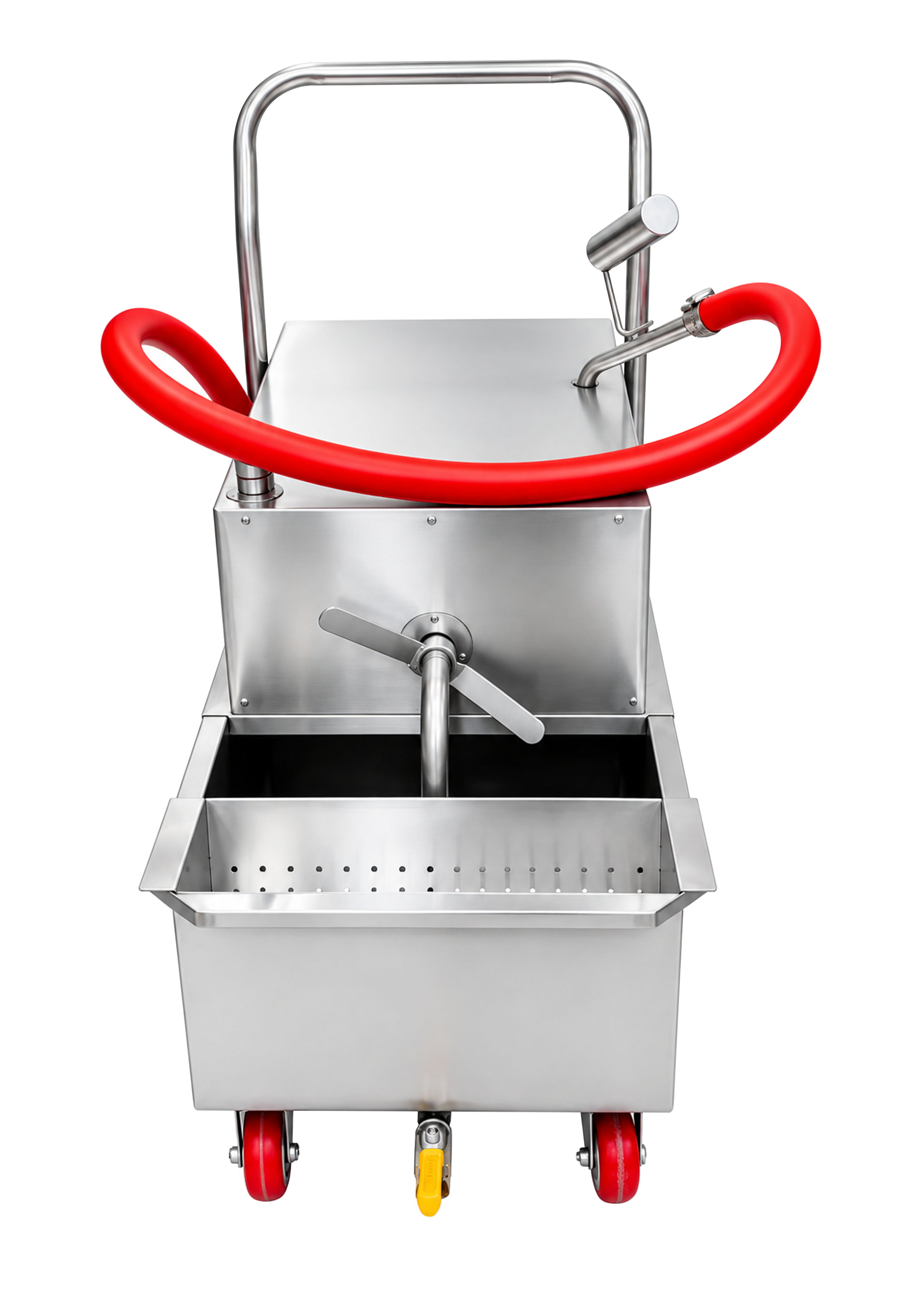 CyperEra L-302 43L Commercial Oil Filter Cart, 220V Stainless Steel