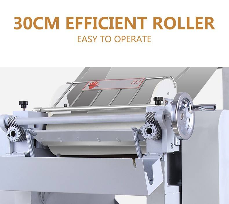 Commercial High-Speed Dough Roller, 25cm Stainless Steel Dough Press Machine 100kg/h
