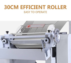 Commercial High-Speed Dough Roller, 25cm Stainless Steel Dough Press Machine 100kg/h