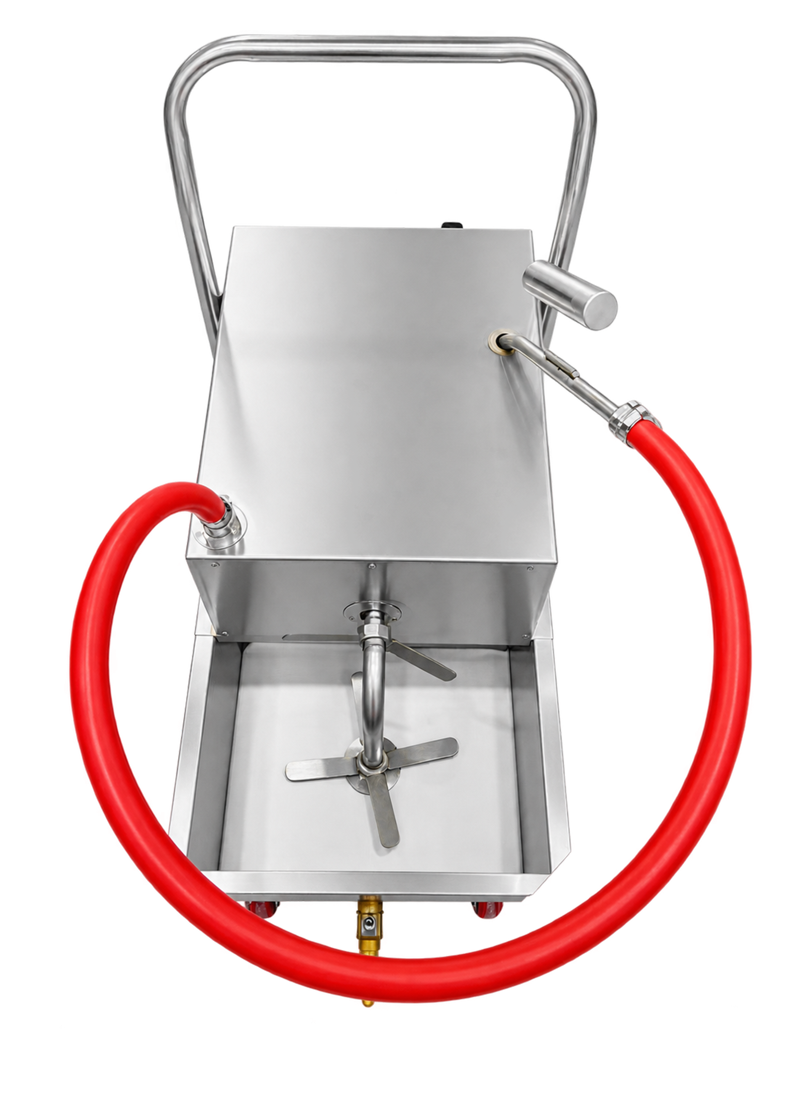 CyperEra L-302 43L Commercial Oil Filter Cart, 220V Stainless Steel