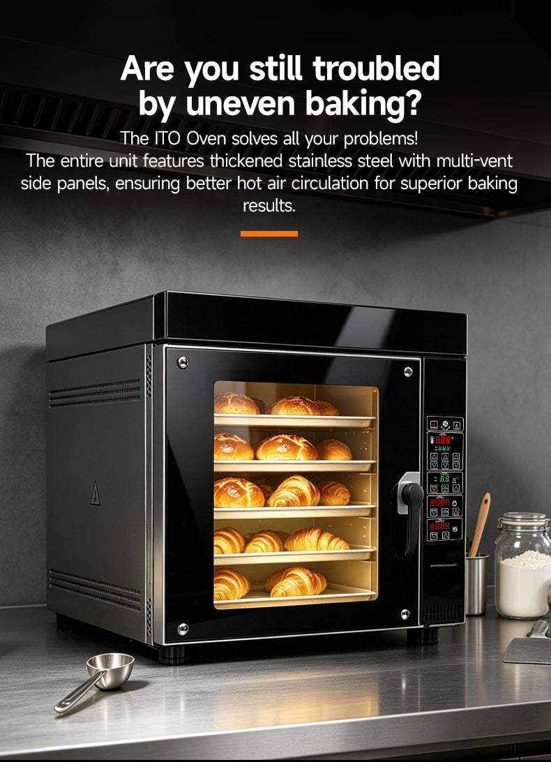 CyperEra CE-Series 5-Tray Commercial Convection Oven with Smart Steam