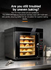 CyperEra CE-Series 5-Tray Commercial Convection Oven with Smart Steam