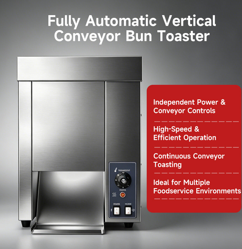 Full Automatic Commercial Vertical Conveyor Bun Toaster