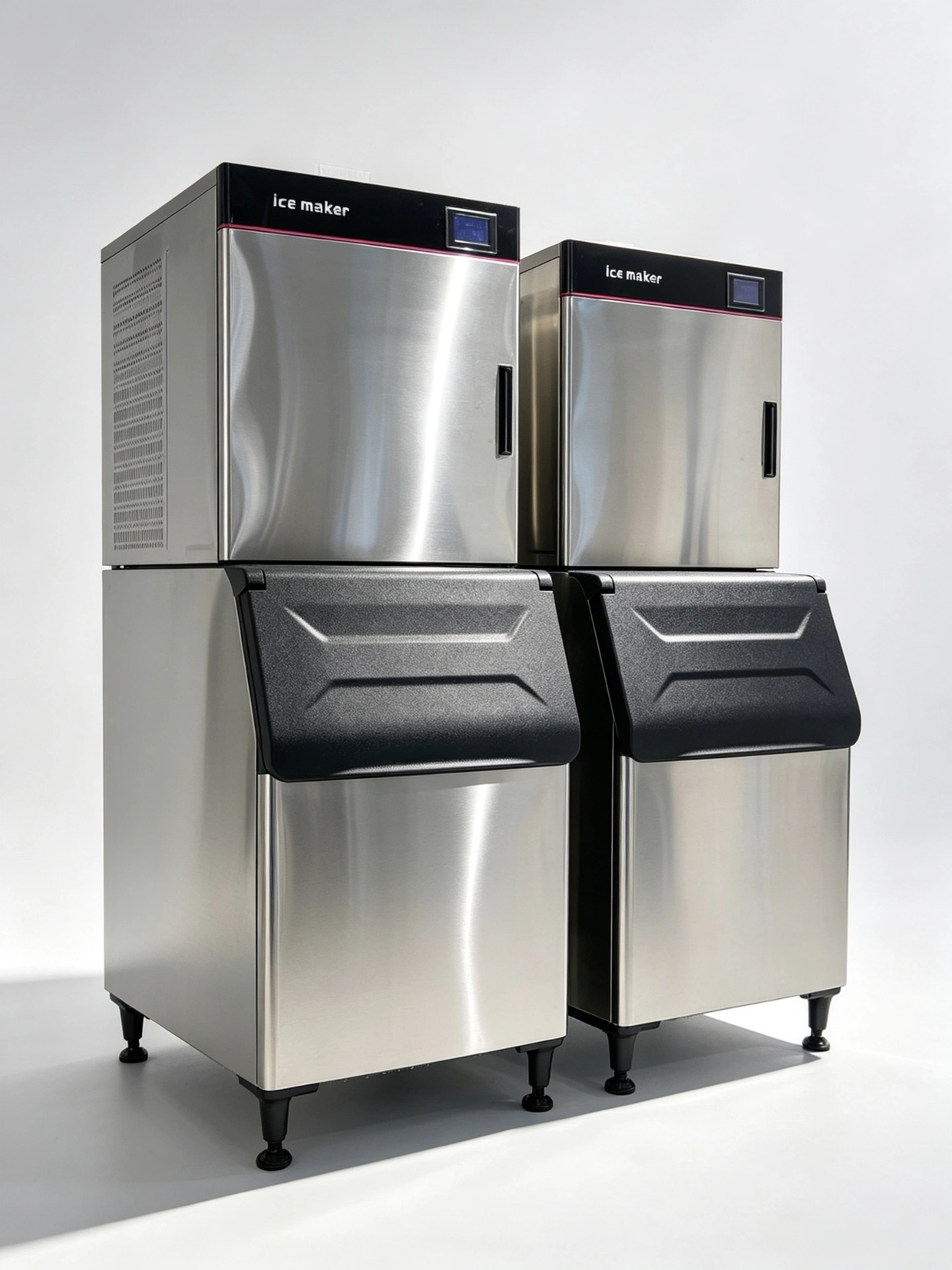 CyperEra KK500 Commercial Cube Ice Maker, Modular water-Cooled with Storage Bin