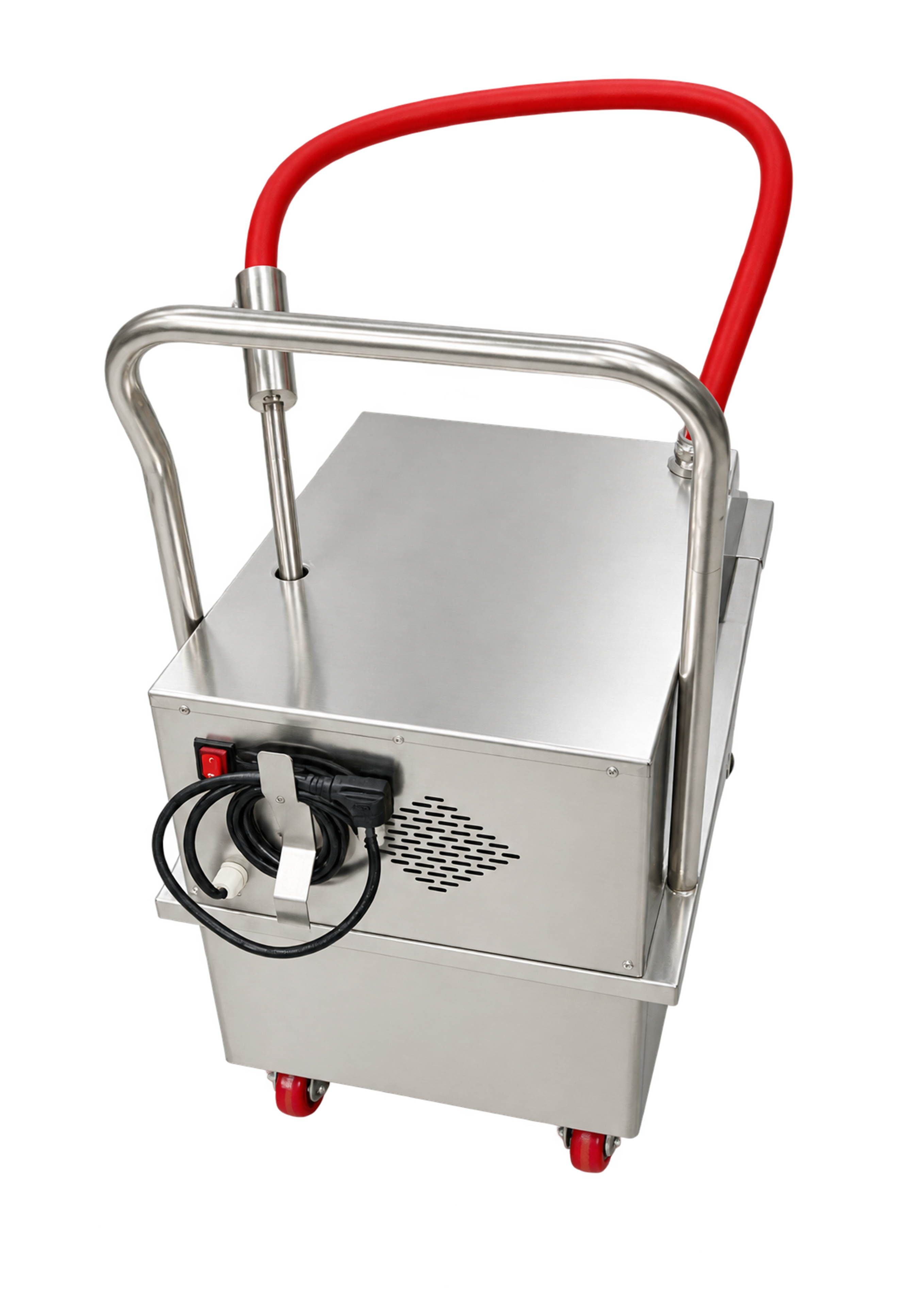 CyperEra L-302 43L Commercial Oil Filter Cart, 220V Stainless Steel