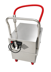 CyperEra L-302 43L Commercial Oil Filter Cart, 220V Stainless Steel