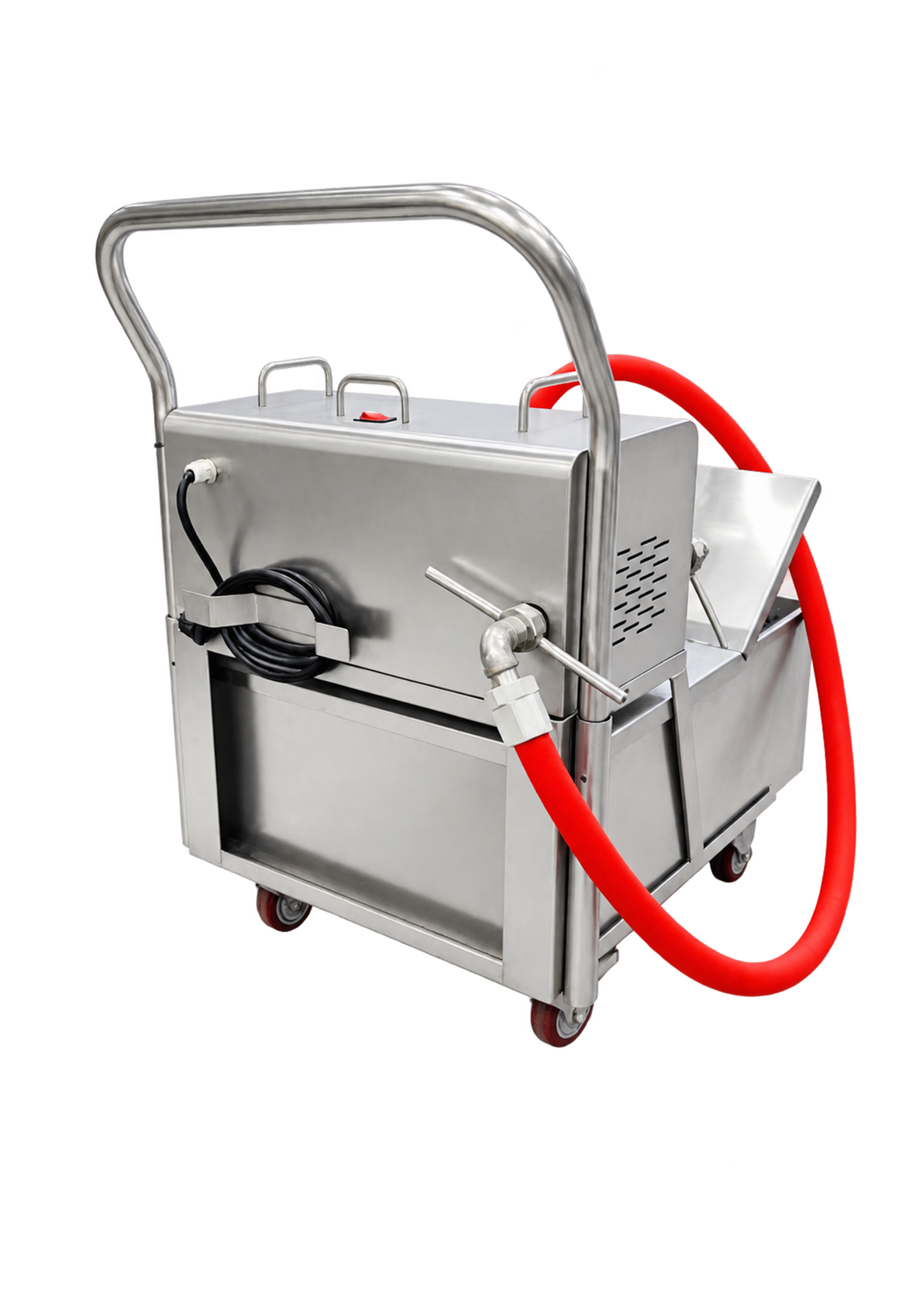 CyperEra L-303 40L Removable Oil Filter Cart, 220V Stainless
