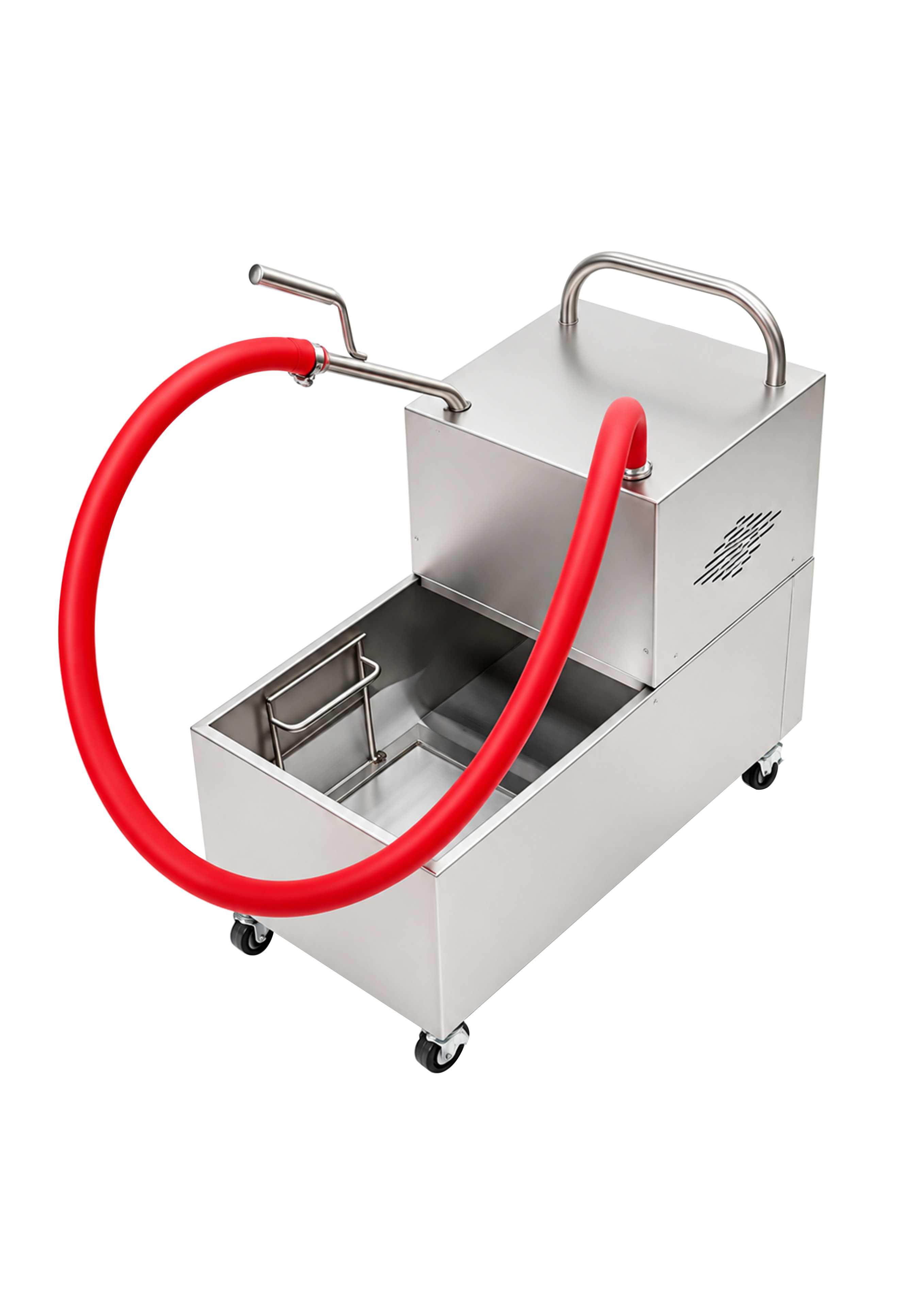 CyperEra L-3301 33L Low-Profile Oil Filter Cart, 220V 250W