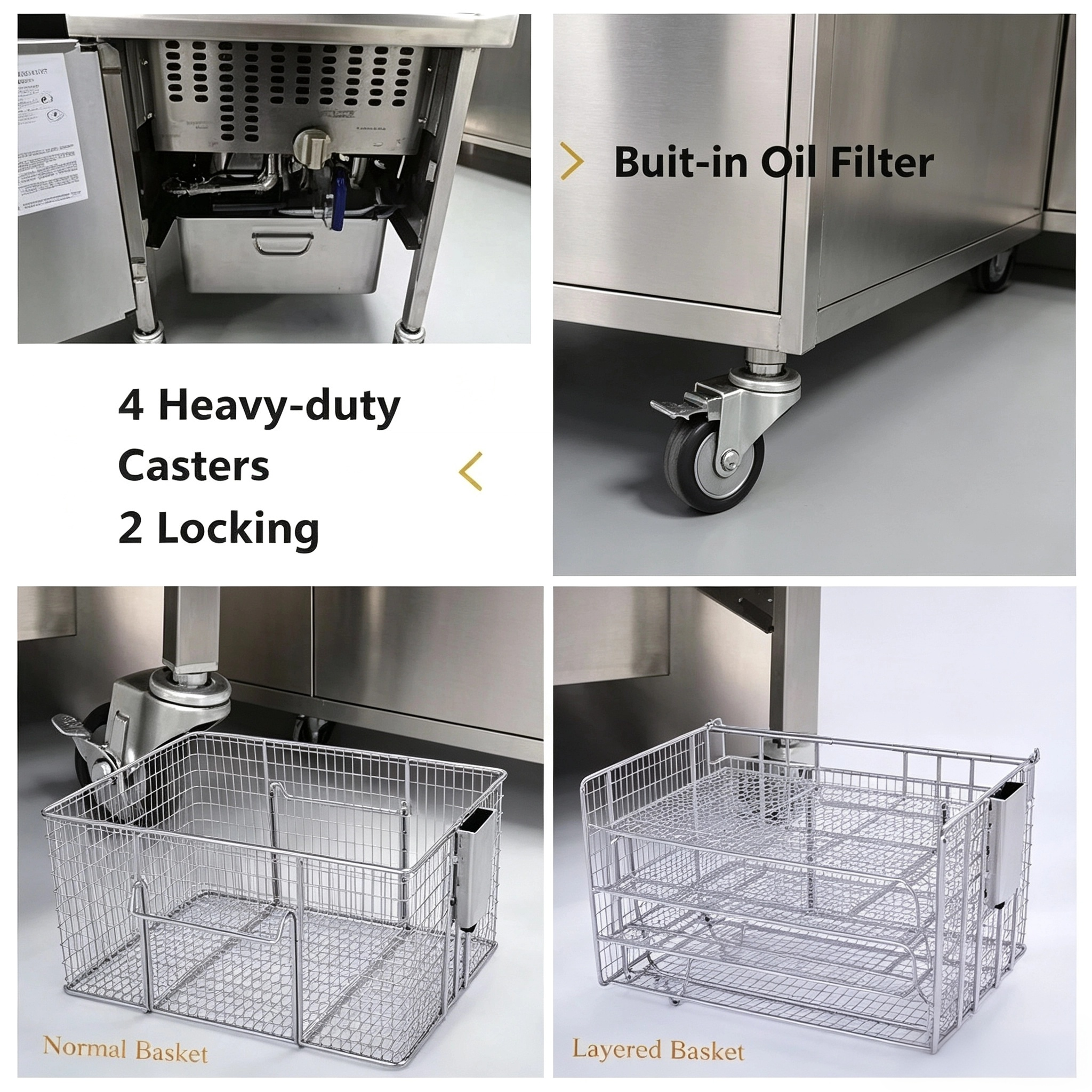 ASQ-FE500  CyperEra 25L Electric Pressure Fryer, wIth Oil Pump & Filter