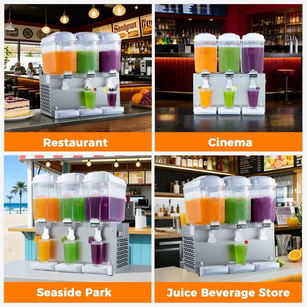 KK18JR‑3 3‑Tank Hot & Spray Beverage Dispenser | High‑Volume Commercial Drink Service Solution