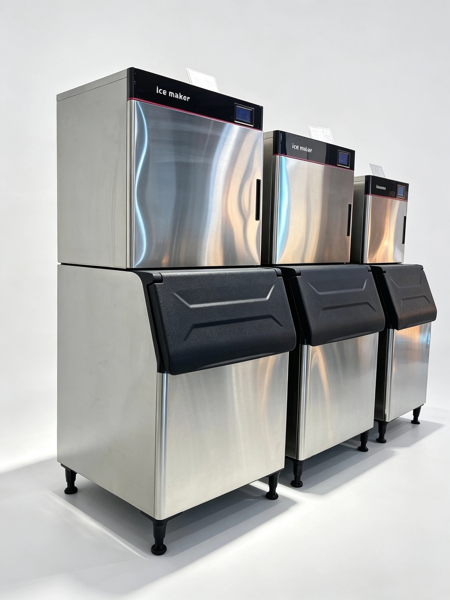 CyperEra KK500 Commercial Cube Ice Maker, Modular water-Cooled with Storage Bin