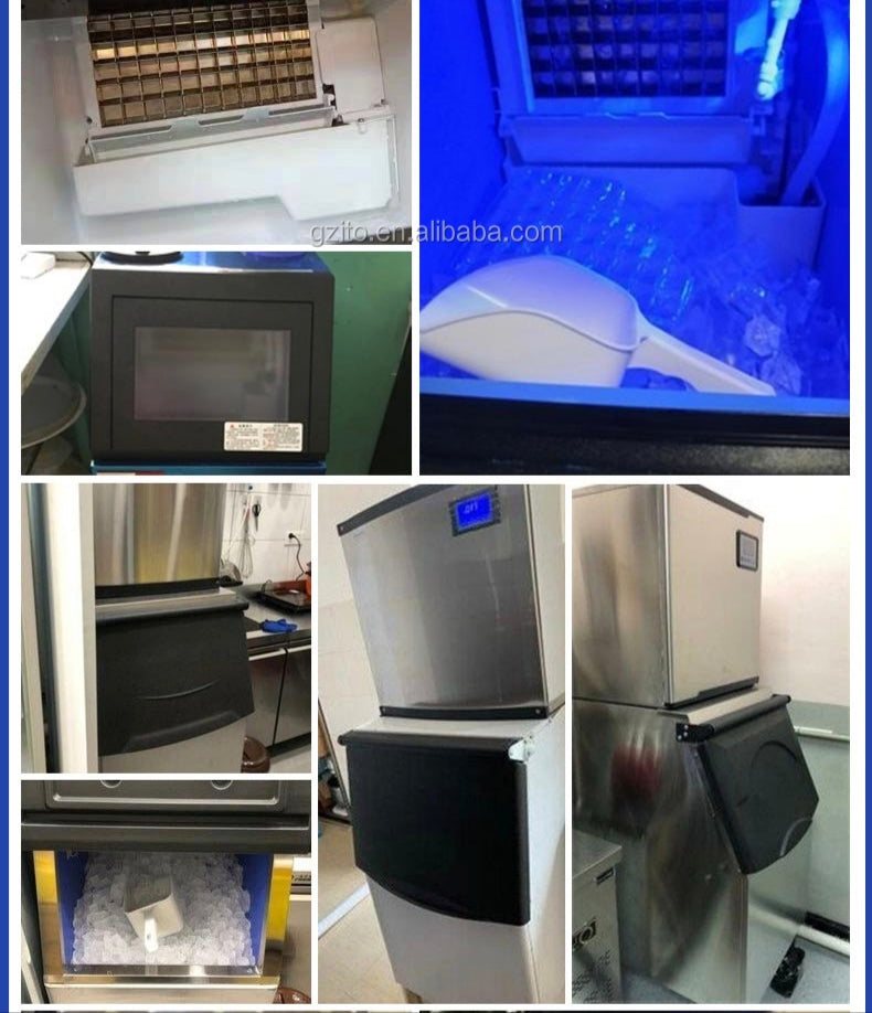 CyperEra KK500 Commercial Cube Ice Maker, Modular water-Cooled with Storage Bin