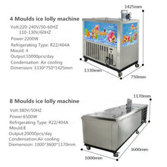 CyperEra CE‑BG4 Commercial Popsicle Machine, 4 Moulds