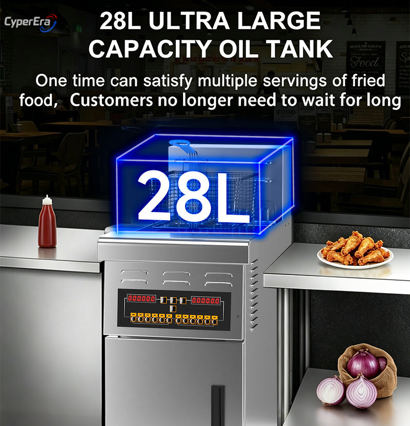 Oil Filtration-Single Tank-Programmable Open Fryer
