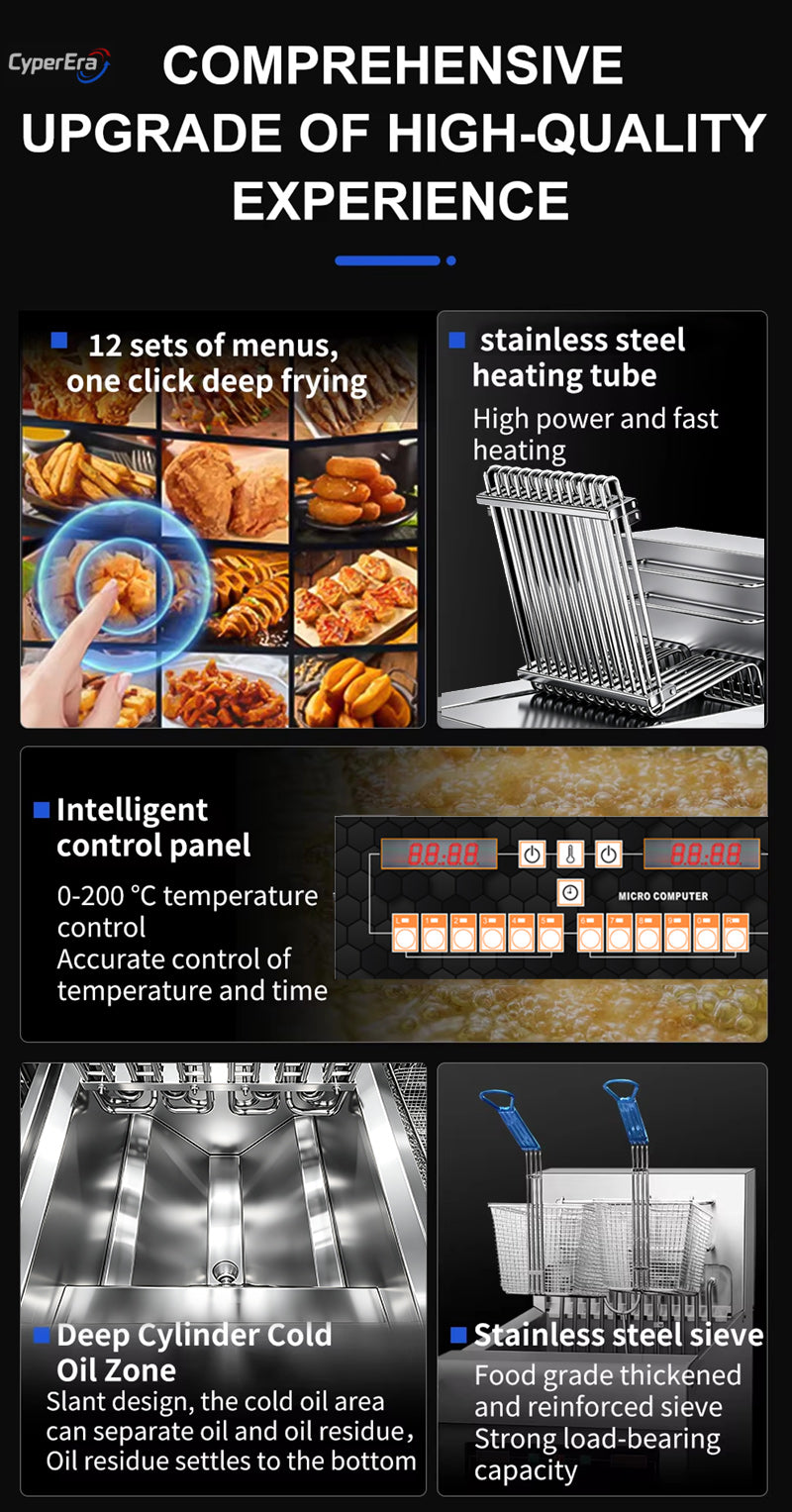 Oil Filtration-Single Tank-Programmable Open Fryer