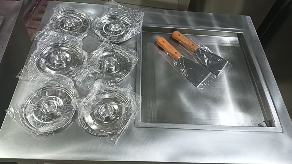 Hot Sale Mobile Fried Ice Cream With Cart and Bins
