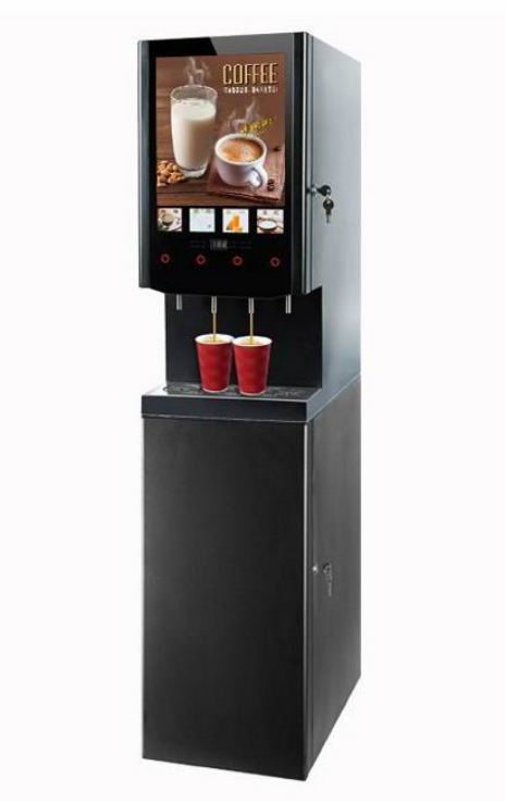 40S Commercial 4-Drink Instant Coffee Vending Machine with Smart Touch Panel