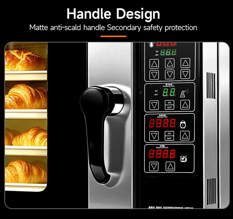 CyperEra CE-Series 5-Tray Commercial Convection Oven with Smart Steam
