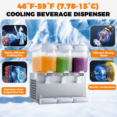 KK18JR‑3 3‑Tank Hot & Spray Beverage Dispenser | High‑Volume Commercial Drink Service Solution