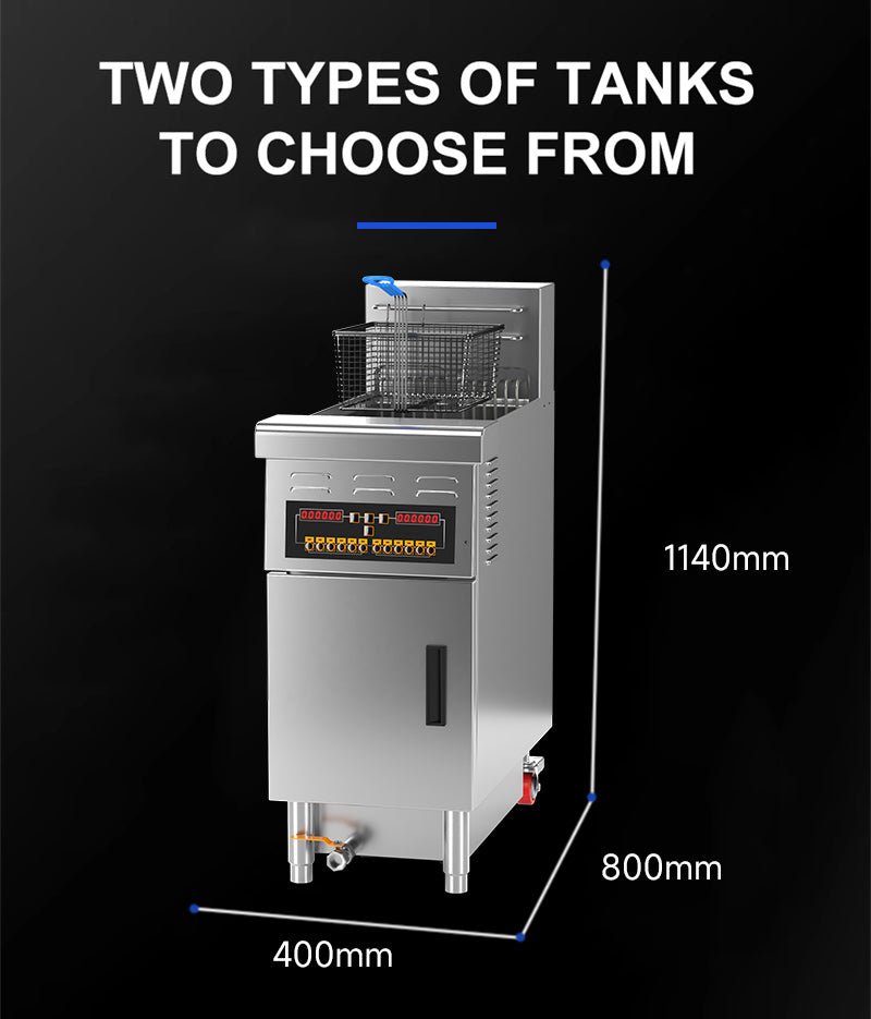 Oil Filtration-Single Tank-Programmable Open Fryer