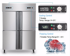 Commercial Stainless Steel Refrigerator Upright Chiller Display Fridge Baking Drink Beverage Refrigerator
