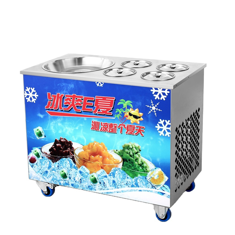 Stainless Steel Commercial Fried Ice Cream Machine