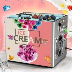 Stainless Steel Commercial Fried Ice Cream Machine