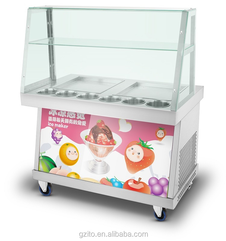 Stainless Steel Commercial Fried Ice Cream Machine