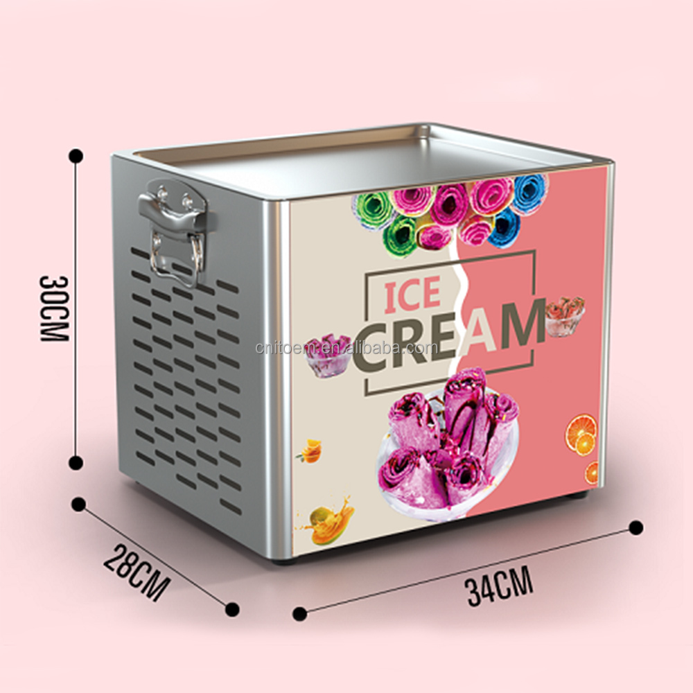 Stainless Steel Commercial Fried Ice Cream Machine