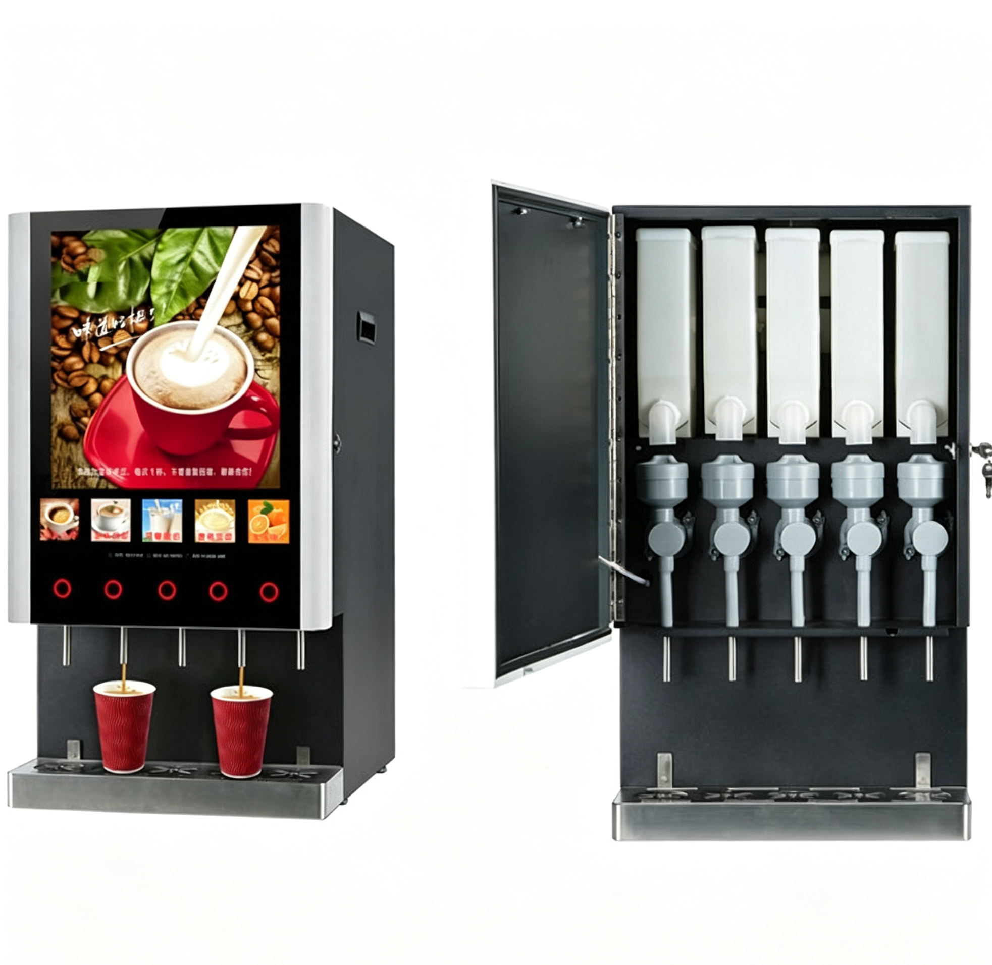 Commercial Fully Automatic Instant Coffee Maker Coin Espresso Coffee Machines for Hotel
