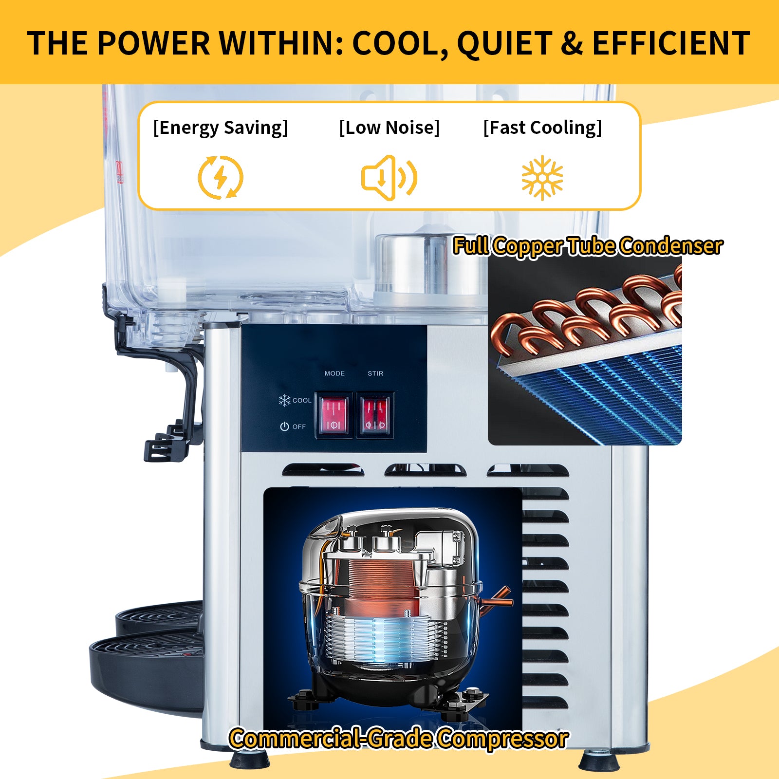 KK18JR-2 Spraying/Hotdrink 2-Tank Commercial Hot Beverage Dispenser