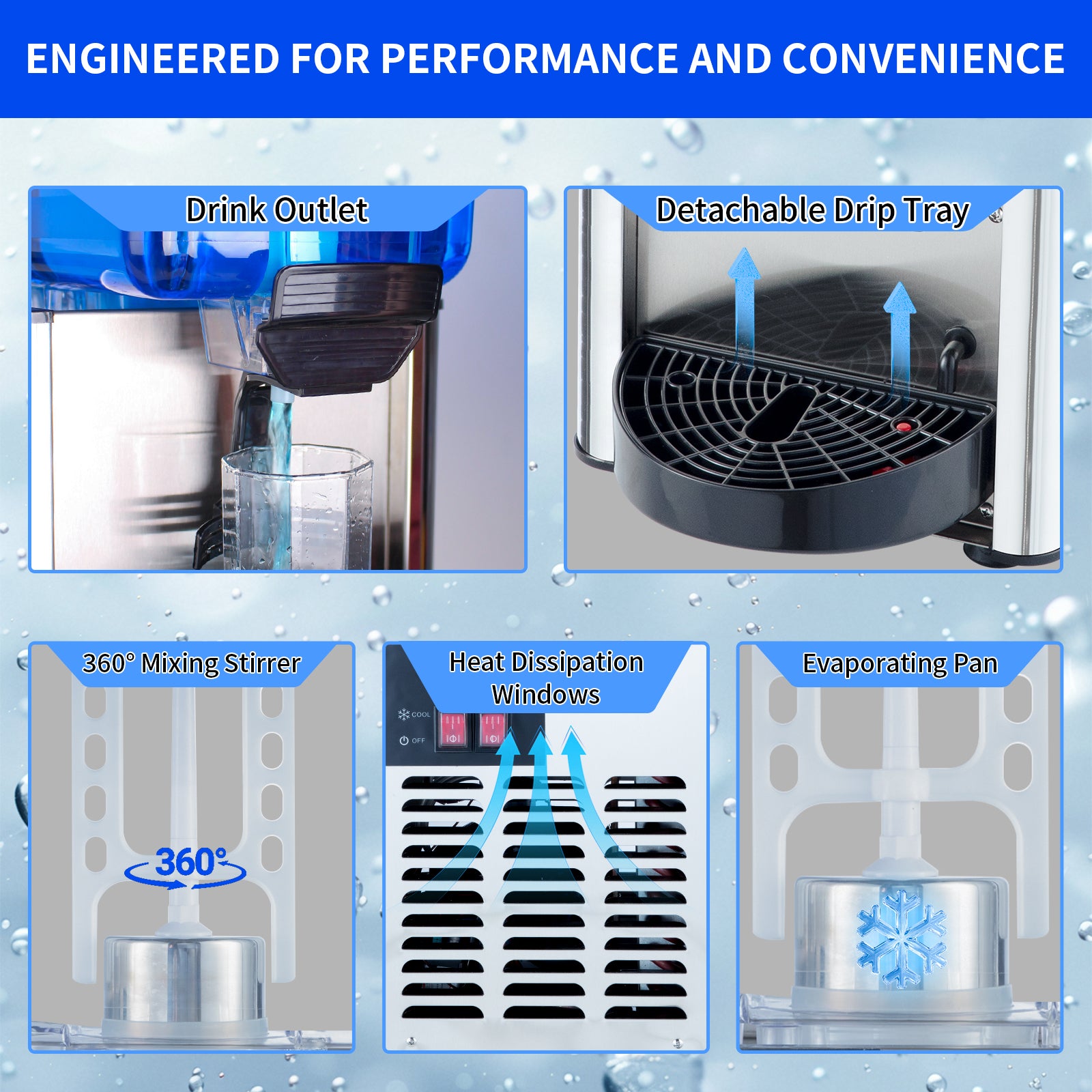 KK18JL-1 Single-Cylinder Hot and Cold Beverage Dispenser