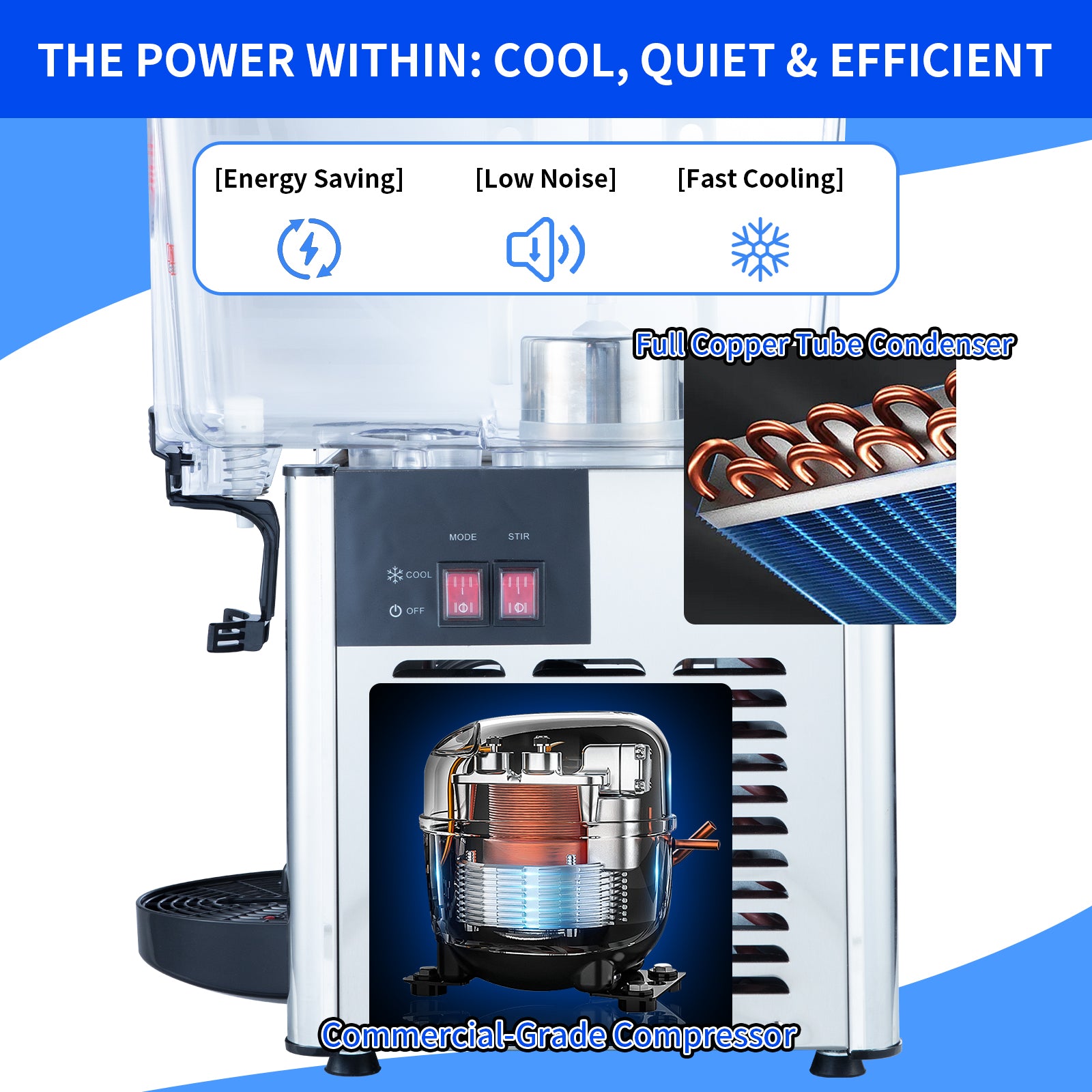 KK18JL-1 Single-Cylinder Hot and Cold Beverage Dispenser
